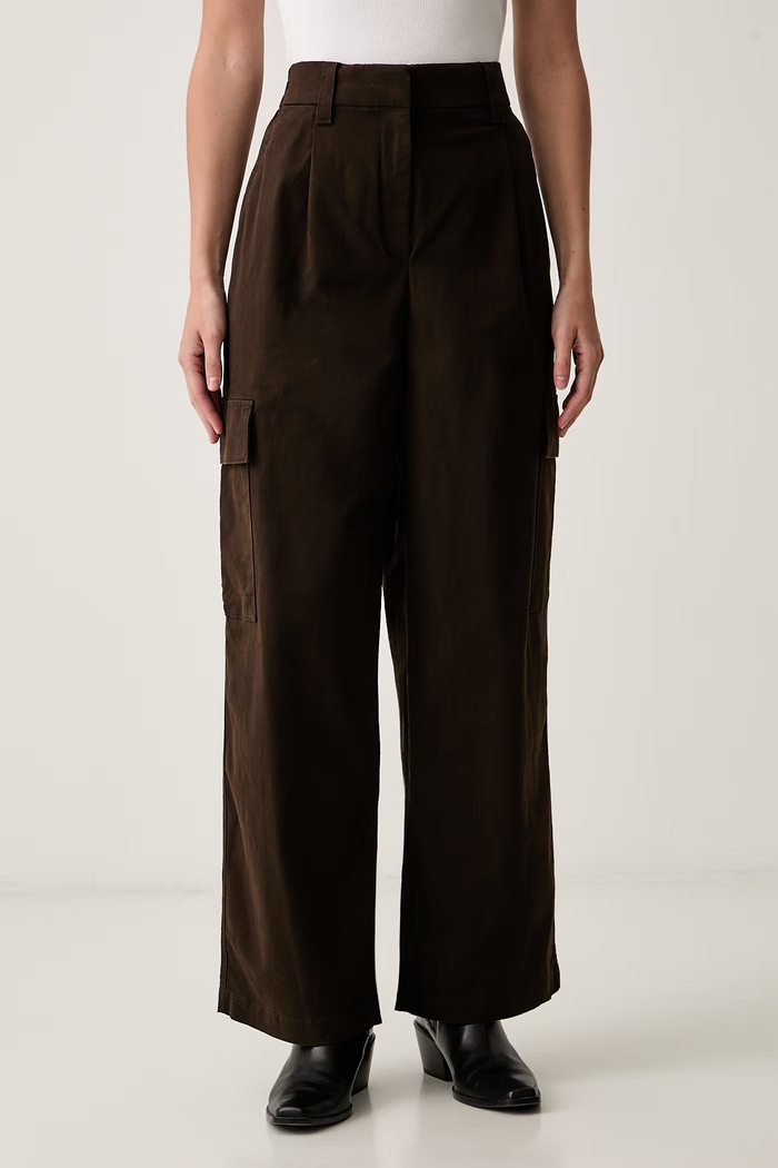 Calvin Klein Jeans spodnie damskie z bawełną brązowy LV047F623G