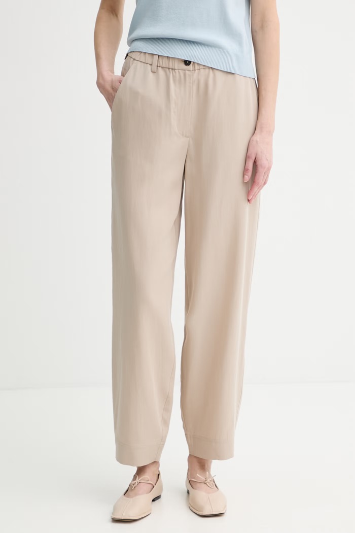 Marc O'Polo pantaloni din amestec de in drept bej 5000013125