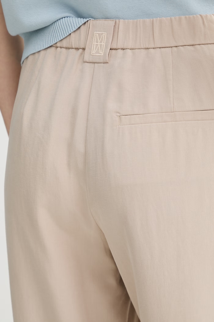 Marc O'Polo pantaloni din amestec de in bej 5000013125