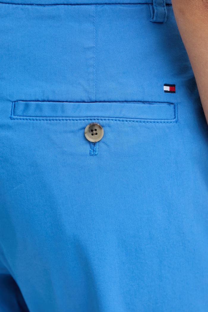 Tommy Hilfiger nohavice dámske s bavlnou modrá WW0WW49647