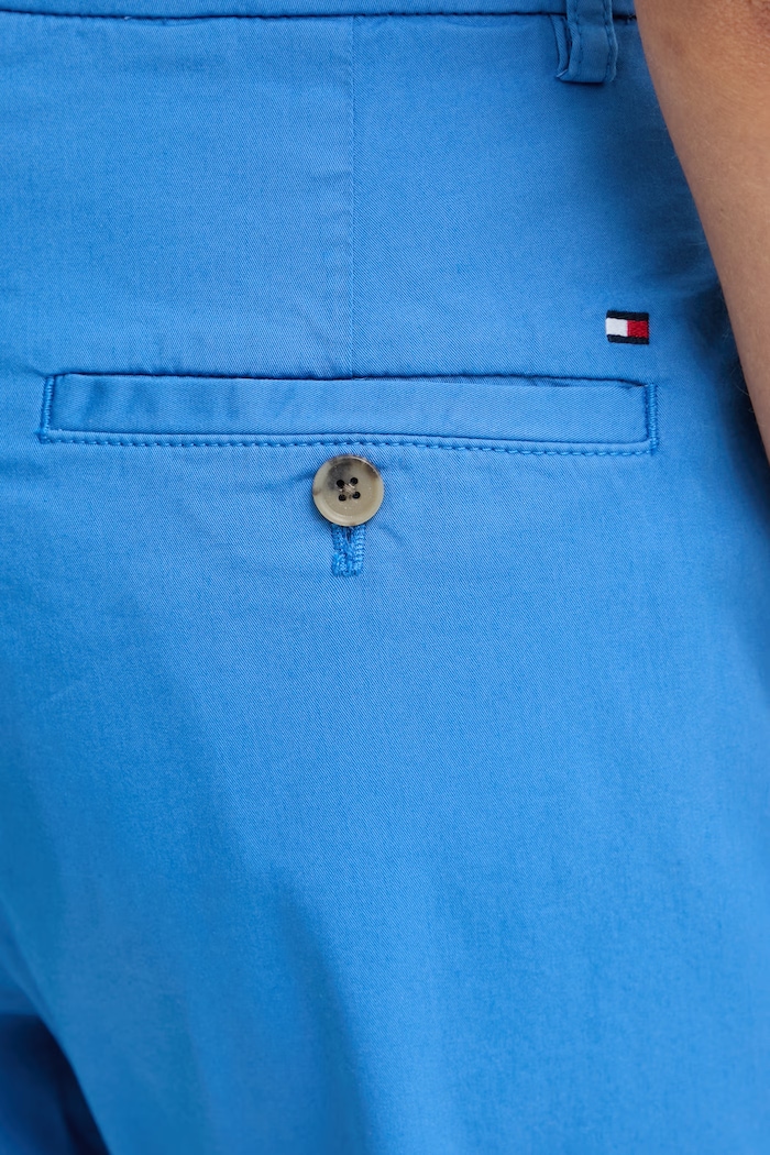 Tommy Hilfiger nohavice dámske s bavlnou modrá WW0WW49647