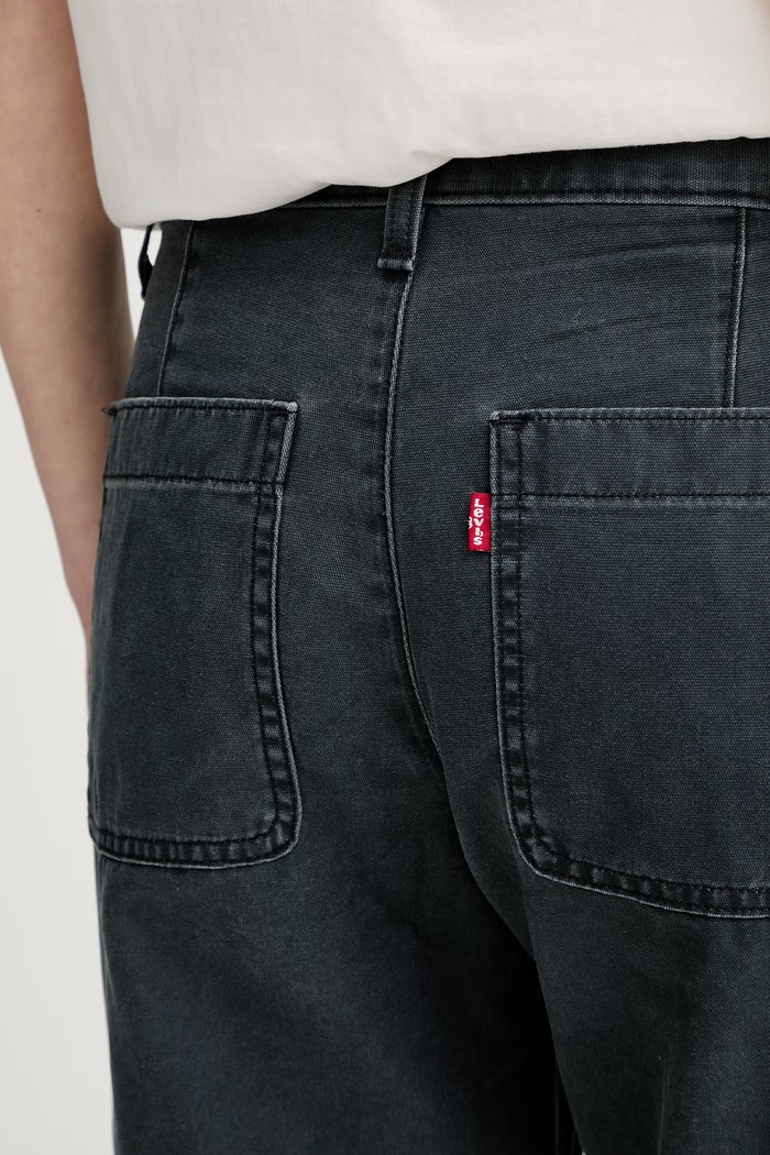 Levi's spodnie damskie bawełniane SUPERLOW LOOSE CARGO ND 005FX.0002 czarny