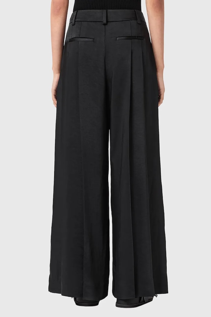 AllSaints nadrág POPPY W008TE fekete SS26