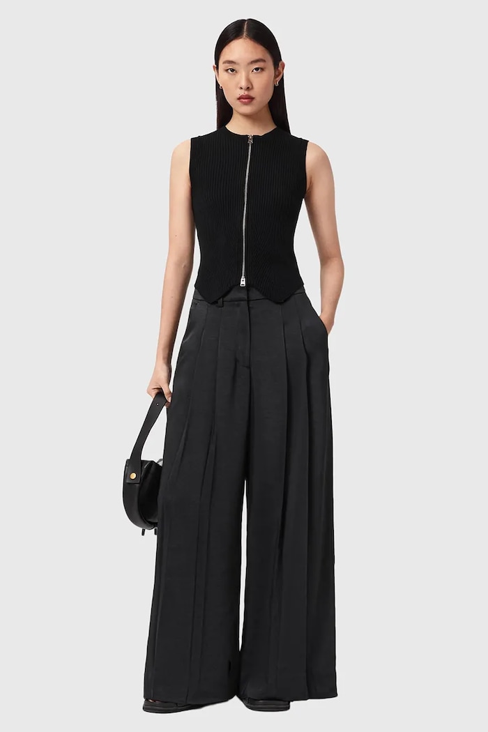 Ruházat AllSaints nadrág POPPY W008TE fekete