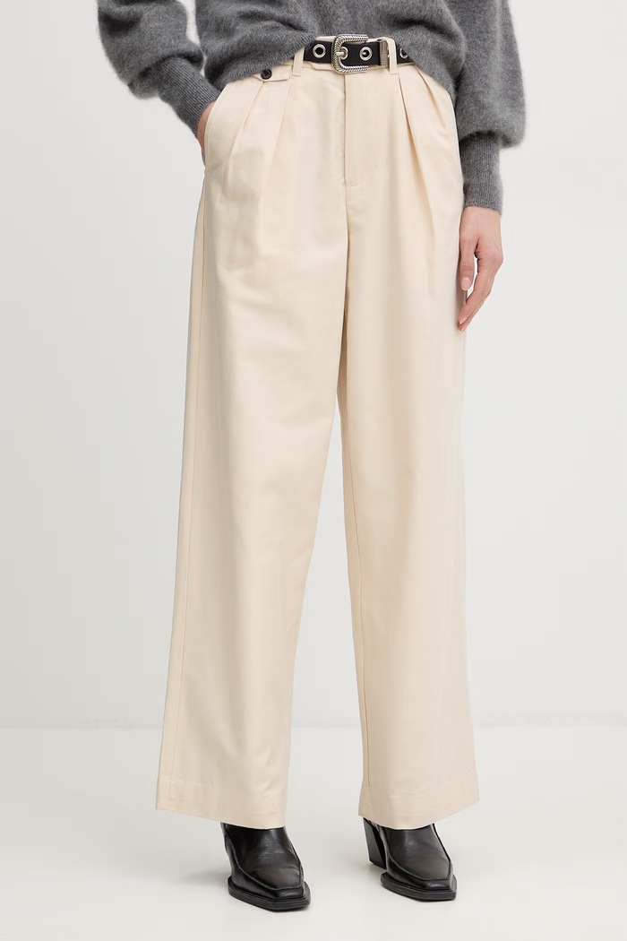 Παντελόνι AllSaints CONWAY ψηλή μπεζ W066TE