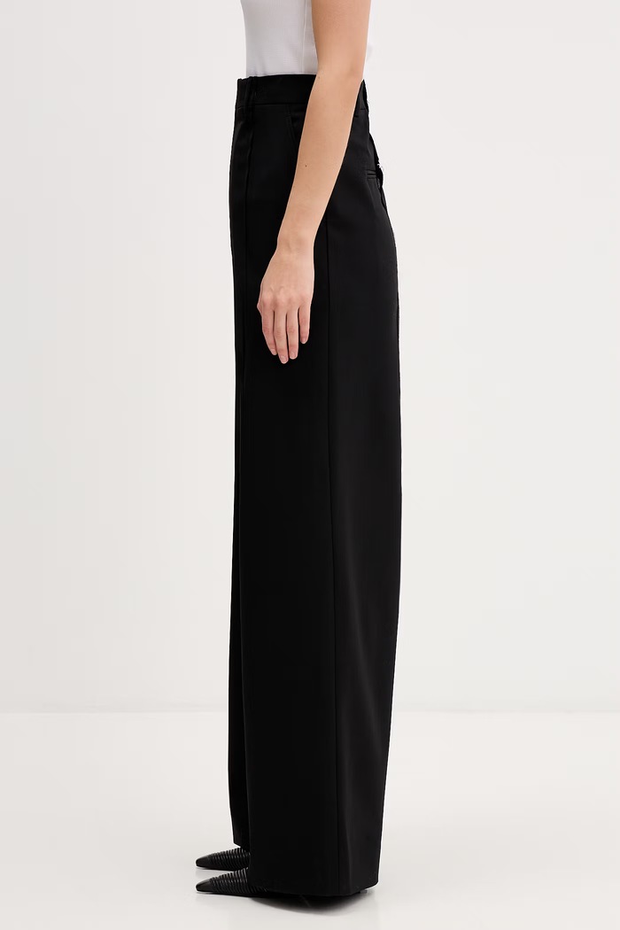 Παντελόνι με προσθήκη μαλλιού VETEMENTS ME76TP020B μαύρο SS26