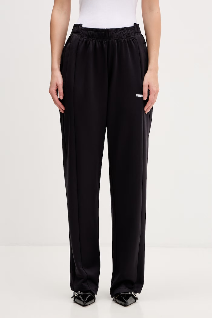 Παντελόνι φόρμας VETEMENTS Cut-up Athletic απλό μαύρο WE76GP338B