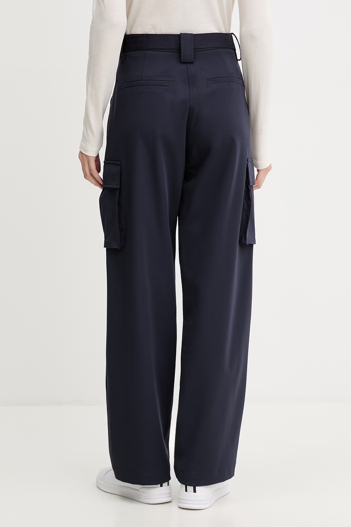 Oblečenie Guess nohavice cargo dámske X NORTH SAILS W6GB01.W1416 tmavomodrá