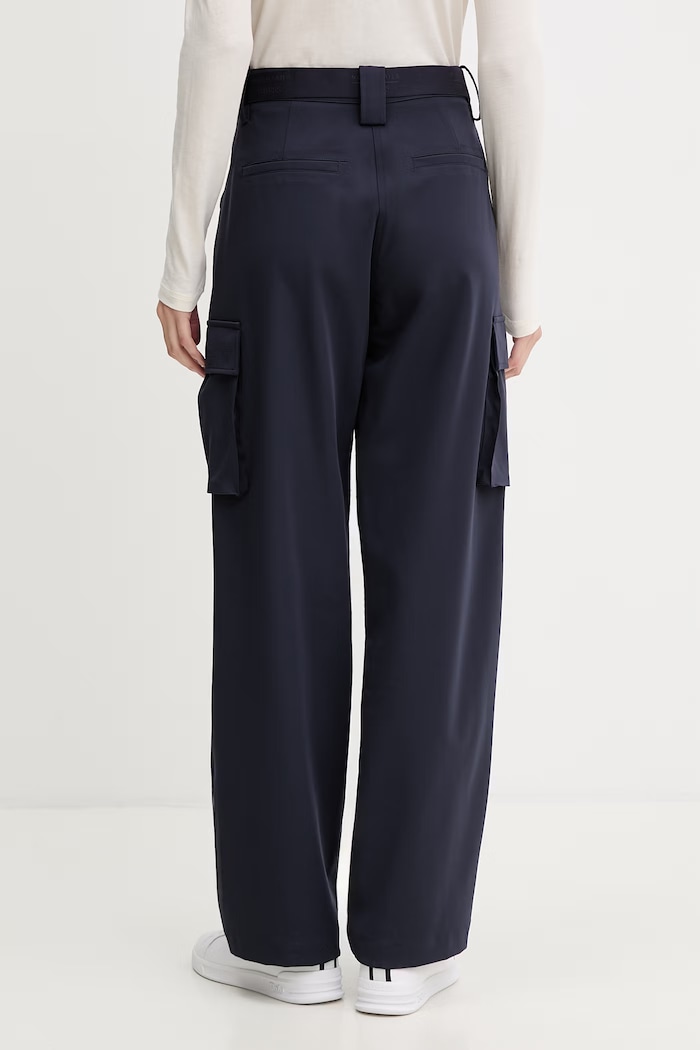 Oblečenie Guess nohavice cargo dámske X NORTH SAILS W6GB01.W1416 tmavomodrá