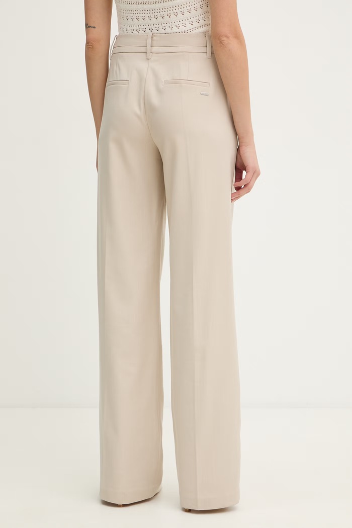 Oblečenie Guess dámske regular nohavice BRUNA W6GB06.W1777 béžová