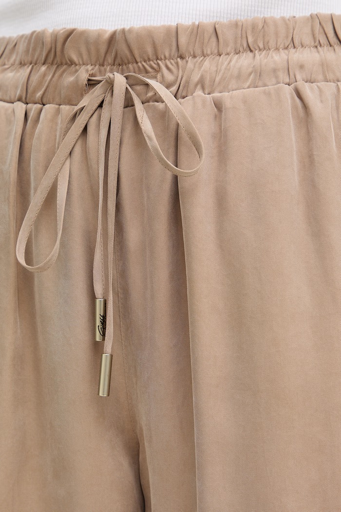 Guess pantaloni pentru femei, cu lyocell DALIA bej W6GB07.W1781