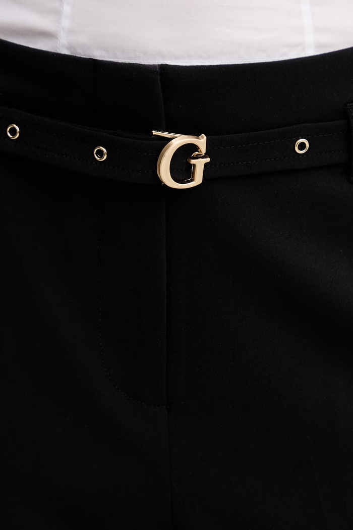 Guess pantaloni pentru femei negru W6GB17.W1894