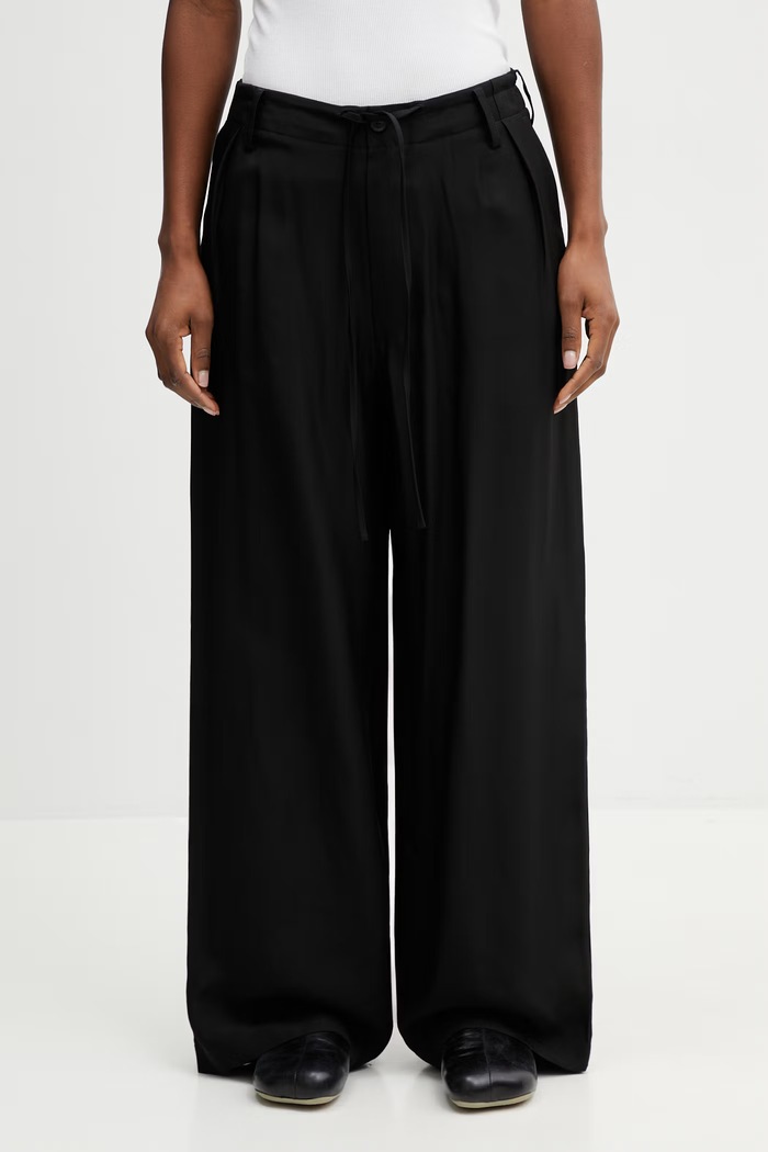 Y-3 W UT WL PNT trousers viscose Women's black KH3206