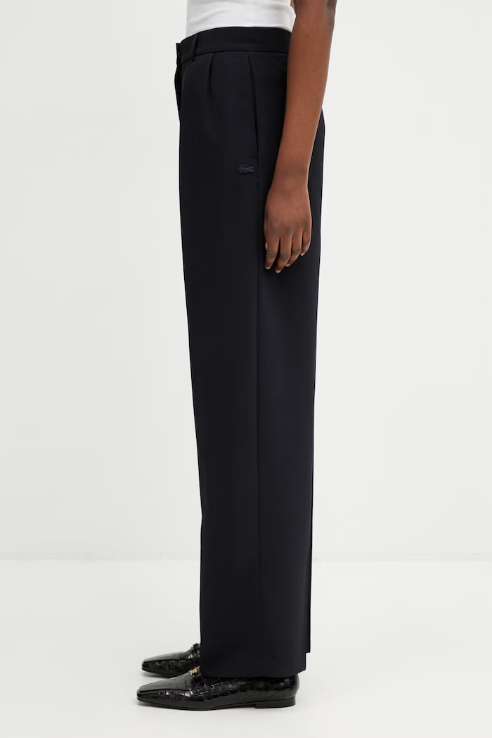 Lacoste pantaloni de costum pentru femei HF0246 bleumarin SS26