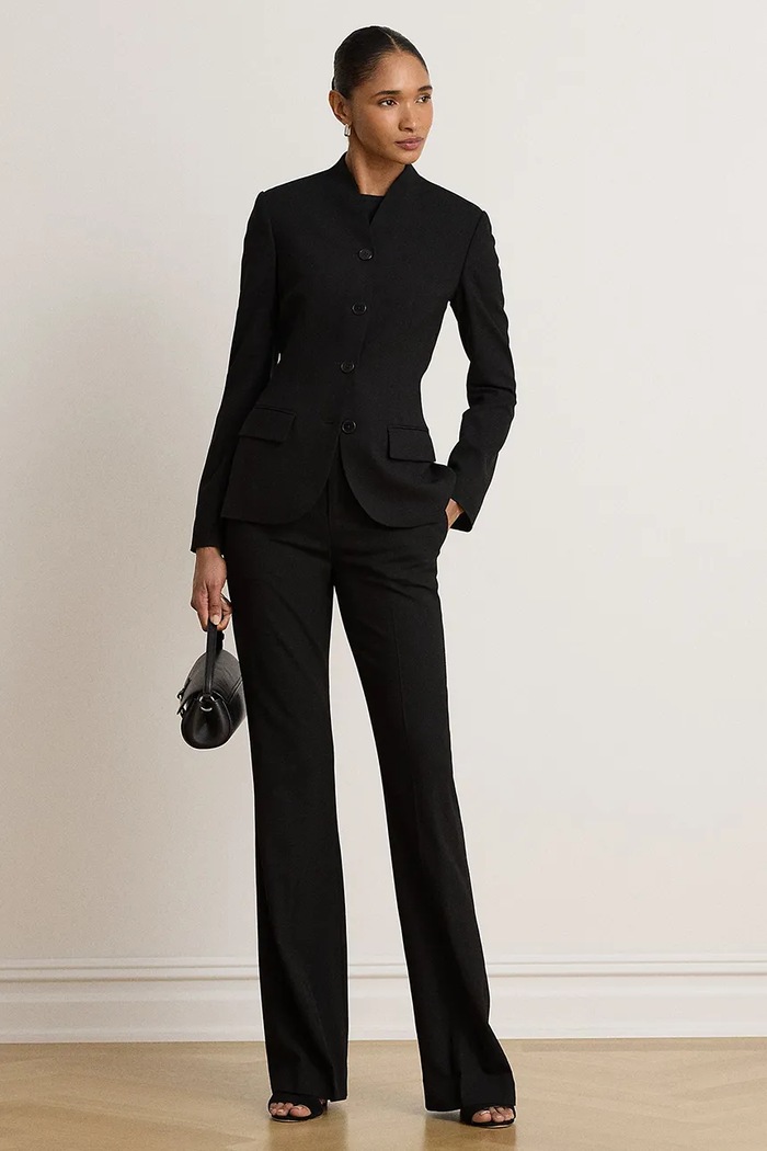 Odzież Lauren Ralph Lauren Spodnie straight damskie 200P08857 czarny