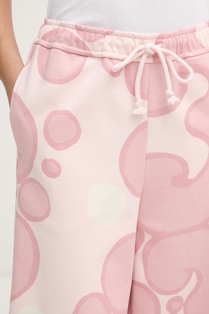 Marimekko pantaloni de trening pentru femei, din bumbac roz 095066