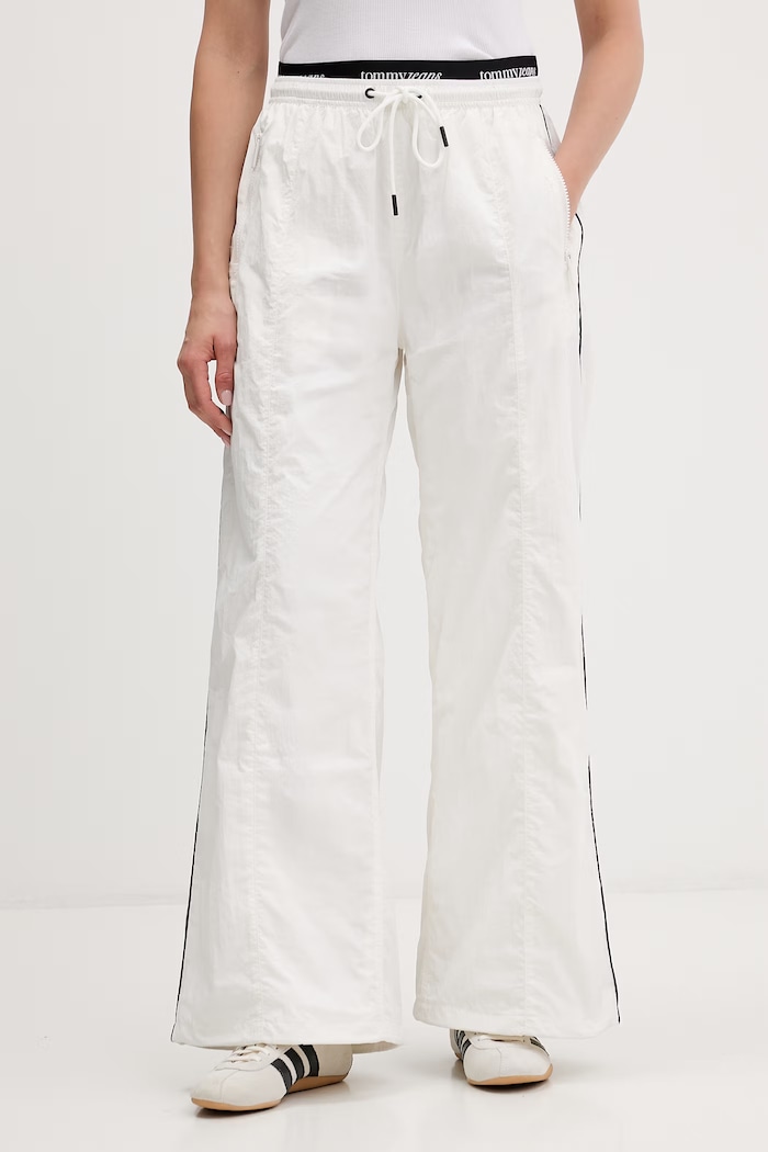 Tommy Jeans spodnie damskie biały DW0DW22289