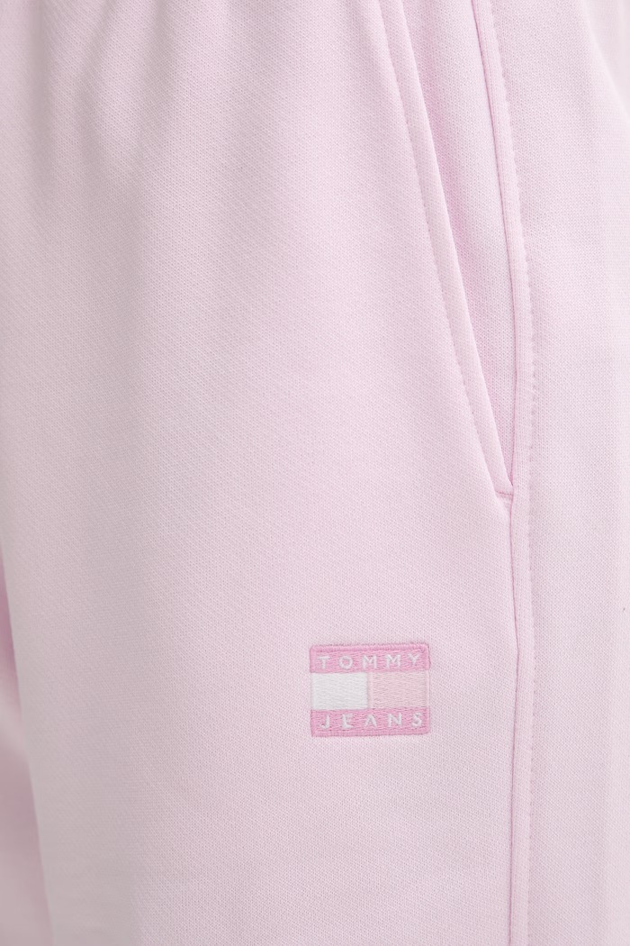 Tommy Jeans spodnie dresowe damskie bawełniane różowy DW0DW22780