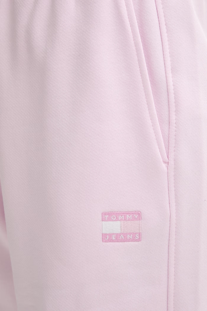 Tommy Jeans spodnie dresowe damskie bawełniane różowy DW0DW22780