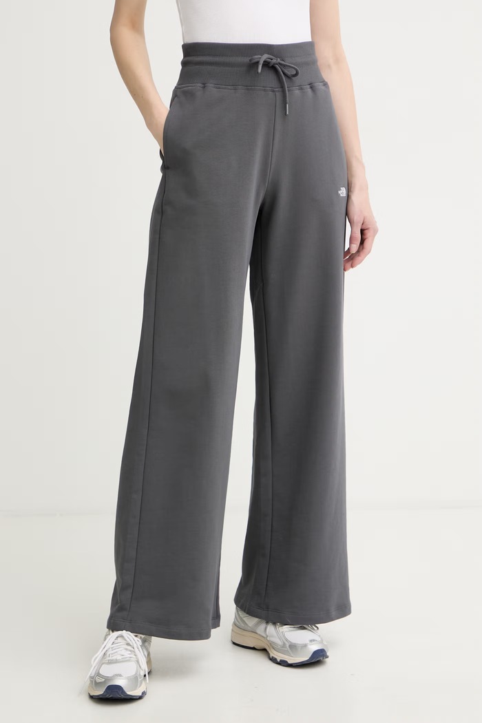 The North Face pantaloni de trening pentru femei, din bumbac Essential Terry Simple Dome gri NF0A8GQZRHI1