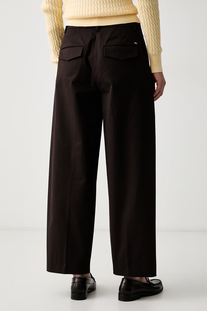Oblečení Tommy Hilfiger kalhoty dámské s bavlnou WW0WW48993 hnědá