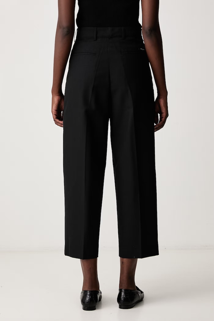Abbigliamento Maison Kitsuné Carrot pantaloni con misto lana da donna QW01107WT3031 nero