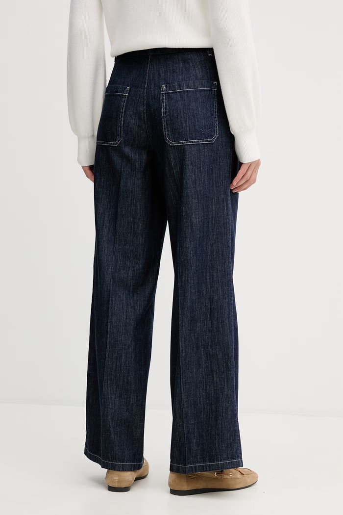 Îmbrăcăminte Marc Aurel pantaloni pentru femei, din bumbac 1284A11190 bleumarin