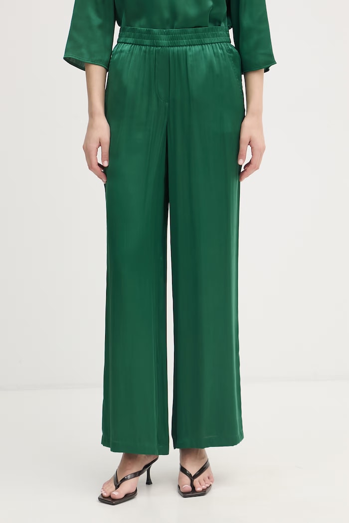 Marc Aurel Pantaloni palazzo femeiești cu vâscoză verde 1308A11098