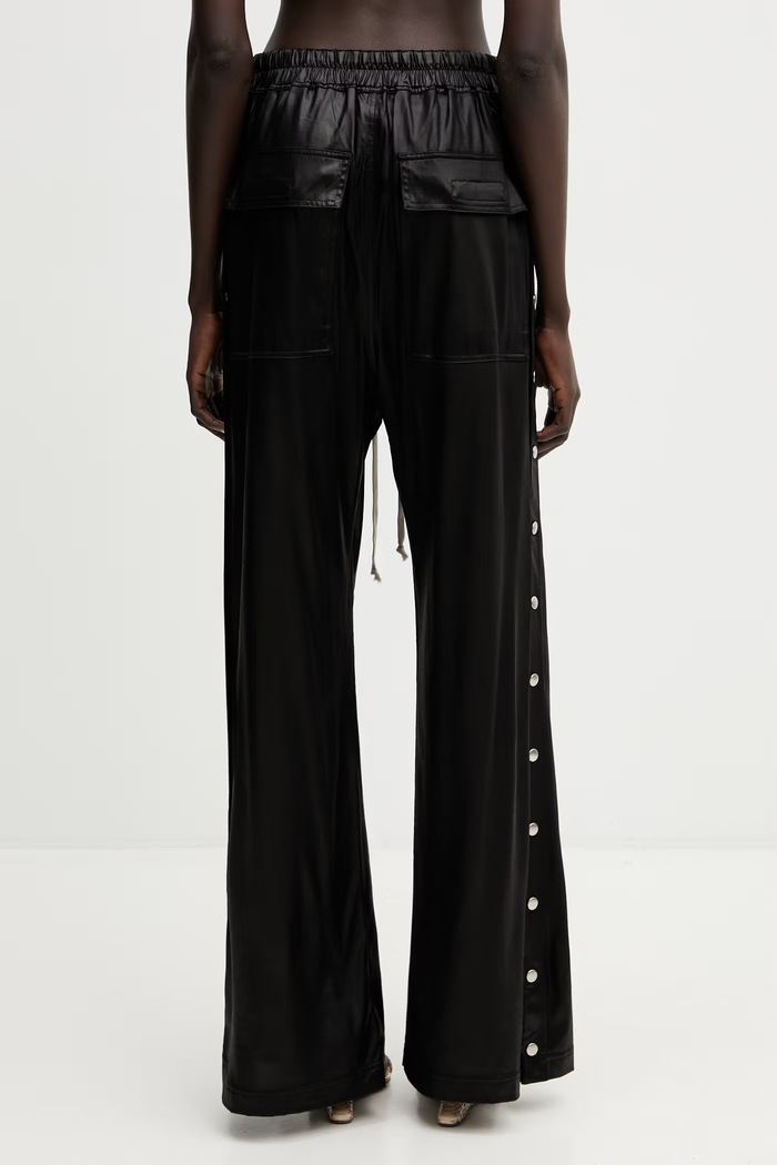 Odzież Rick Owens DRKSHDW Wide Pusher spodnie damskie DS01F4336.JL czarny