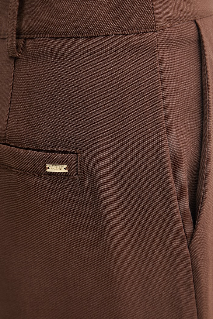 Gaudi pantaloni cargo pentru femei, cu vâscoză 611FD25016 maro