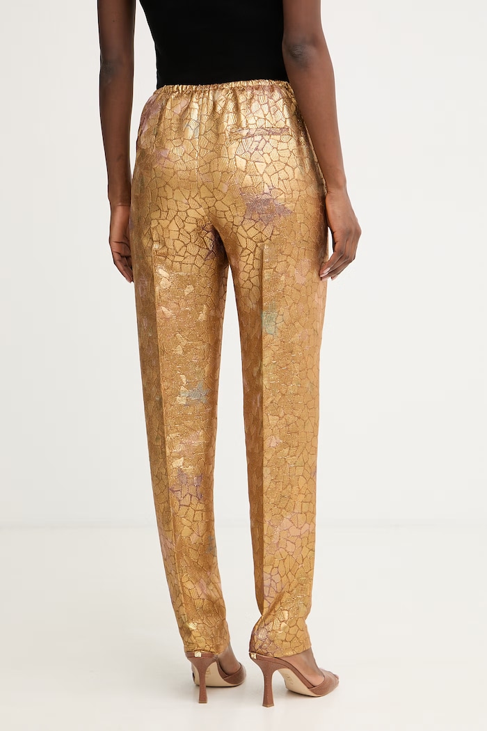 Abbigliamento Forte Forte Pantaloni da donna con viscosa 14801.my.pants oro