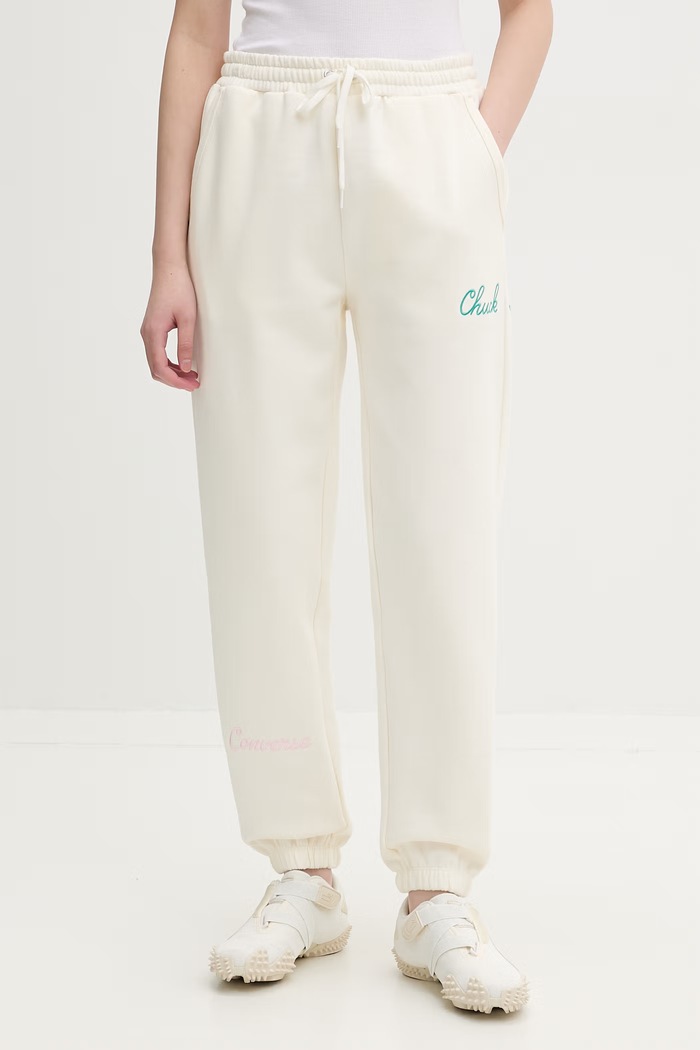 Converse pantaloni de trening pentru femei bej CVW6B094