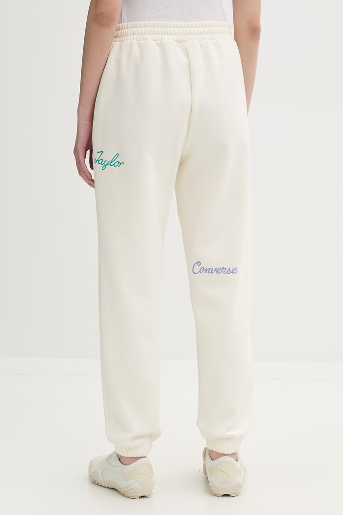 Îmbrăcăminte Converse pantaloni de trening pentru femei CVW6B094 bej