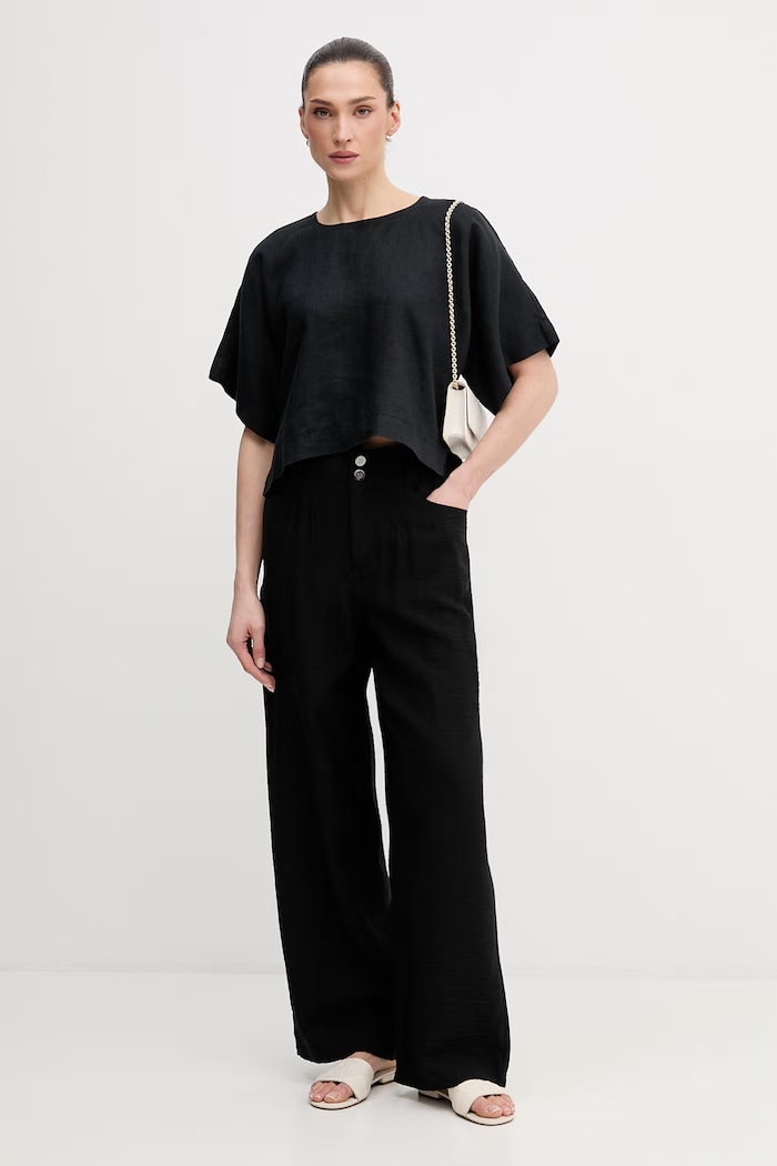 Dkny pantaloni P41KTR48 negru SS26