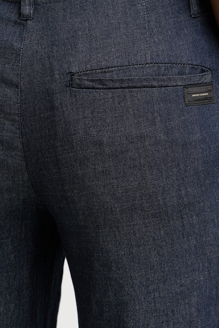 Armani Exchange штани жіночі бавовняні темно-синій XW002257.AF21337