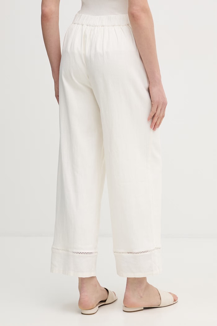 Odzież Dkny spodnie z dodatkiem lnu DJ6P3129 beżowy