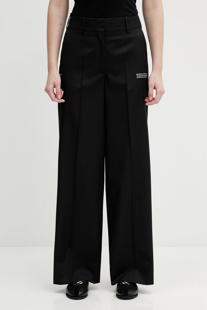 Off-White wool trousers fabric black 2CA174C99FAB002