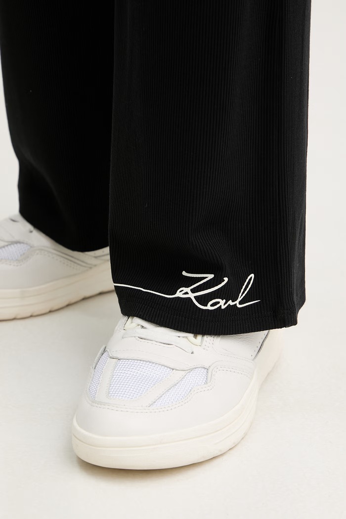 Karl Lagerfeld dámske nohavice s viskózou čierna B2W44009