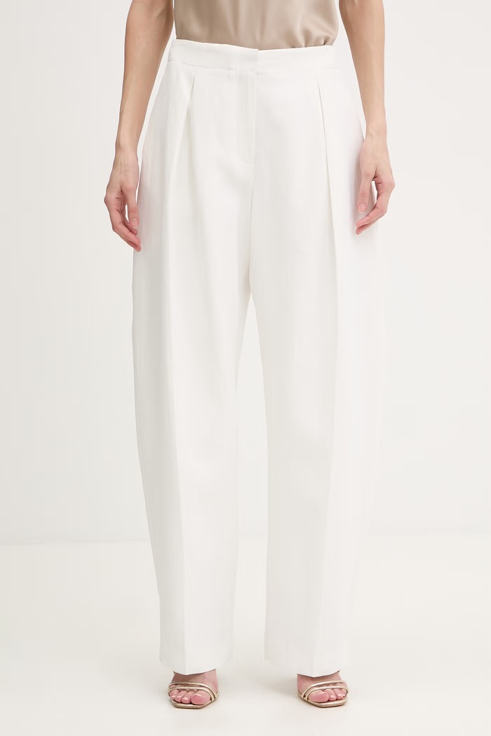 Karl Lagerfeld pantaloni pentru femei, din in Karl Lagerfeld Studio alb B2W10147