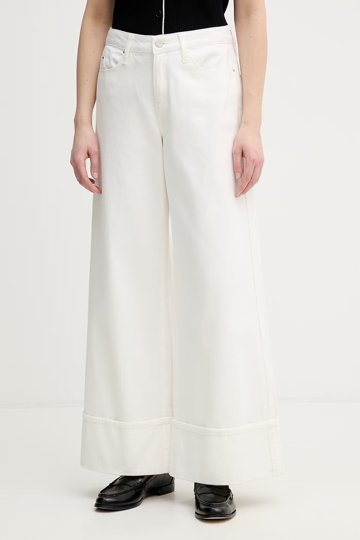 Karl Lagerfeld Rifle wide leg dámske béžová B2W10043