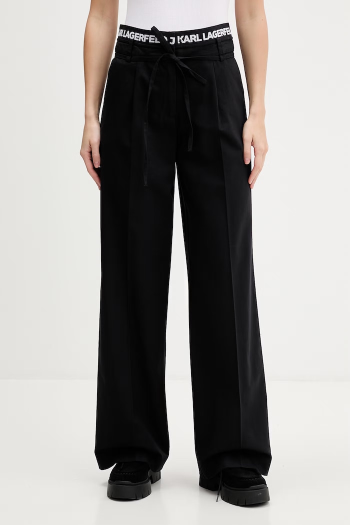 Karl Lagerfeld Jeans παντελόνι γυναικείο μαύρο B2W10059