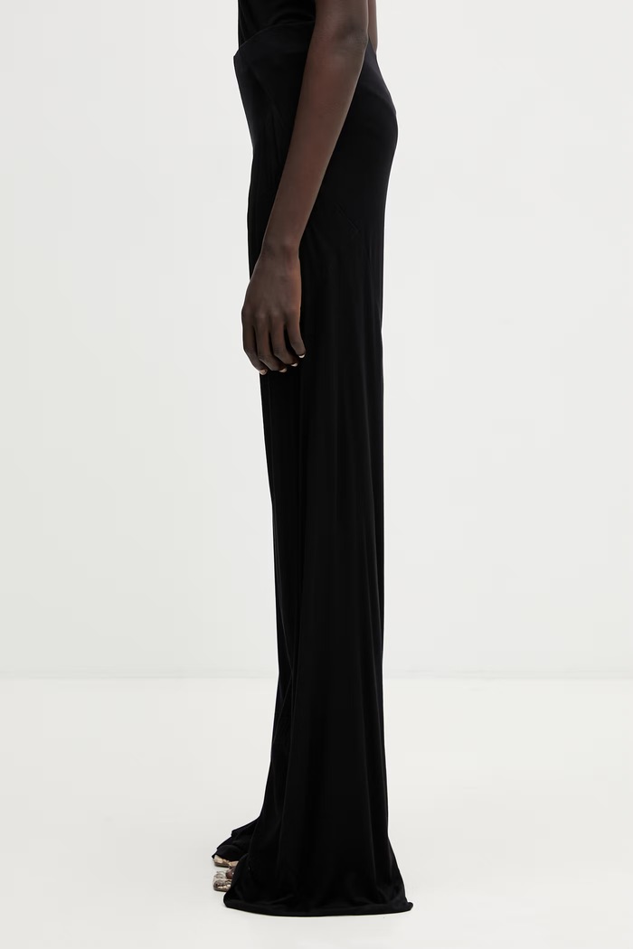 Rick Owens Lilies nohavice dámske z viskózy Bias LI01F7332.RV čierna SS26