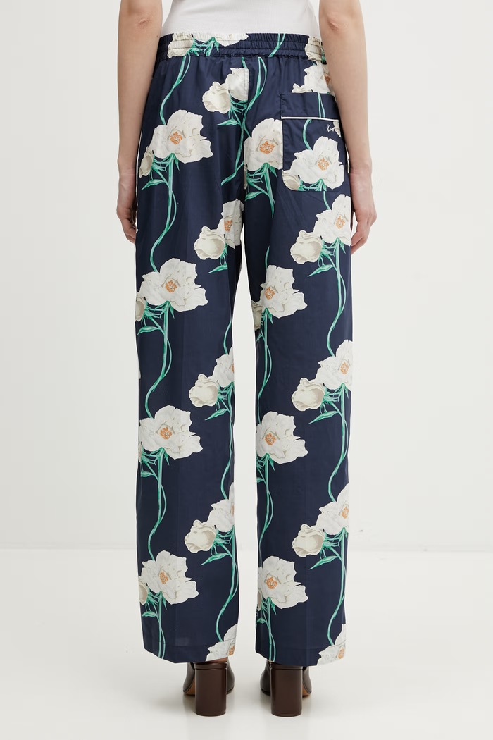 Clothing Kenzo Pants trousers cotton Women's FG52PA1239O2 navy