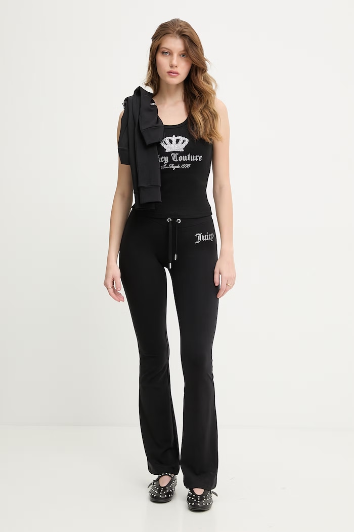 Juicy Couture dámske tepláky s bavlnou APOLLO JCWBJ126309 čierna SS26