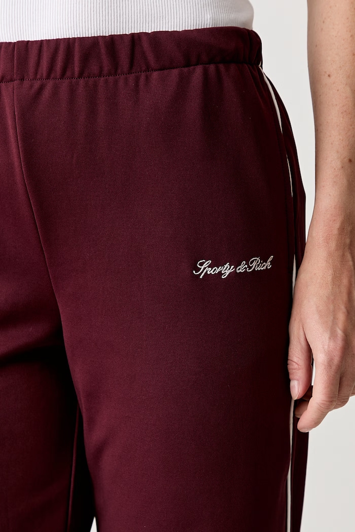 Sporty & Rich Signature Logo Retro Track παντελόνι επίσημο γυναικείο μπορντό PA05475326RE45
