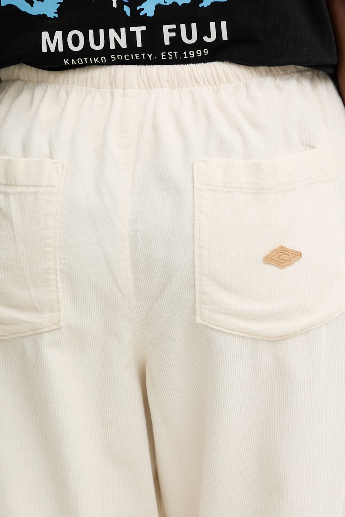 Rip Curl rovné kalhoty dámské manšestrové KEEPSAKES WASHED béžová 057WPA