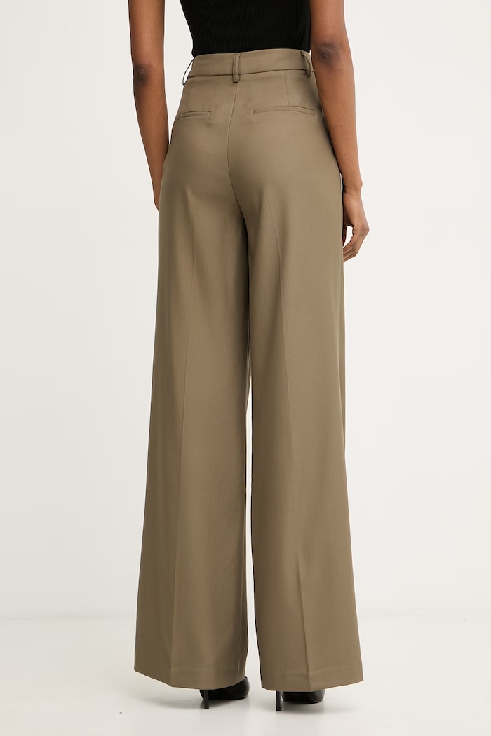 Abbigliamento Morgan pantaloni da abito da donna con viscosa PFIDI.F verde