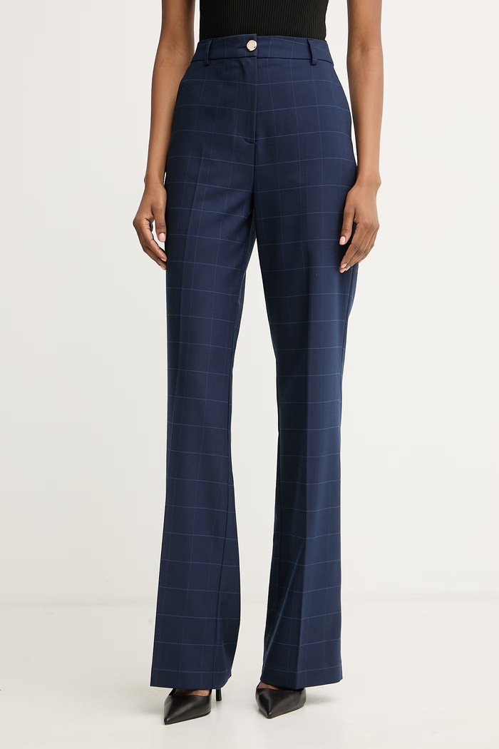 Morgan pantaloni da donna con viscosa blu navy PNATY.F