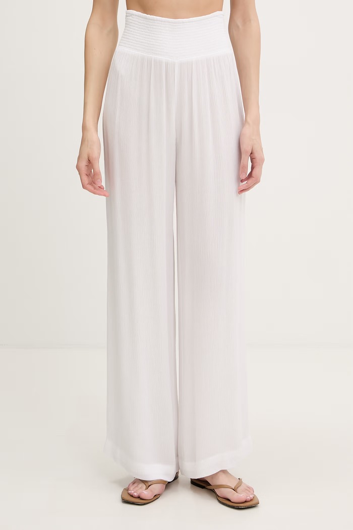 DKNY Nohavice wide leg dámske béžová DIE6C949