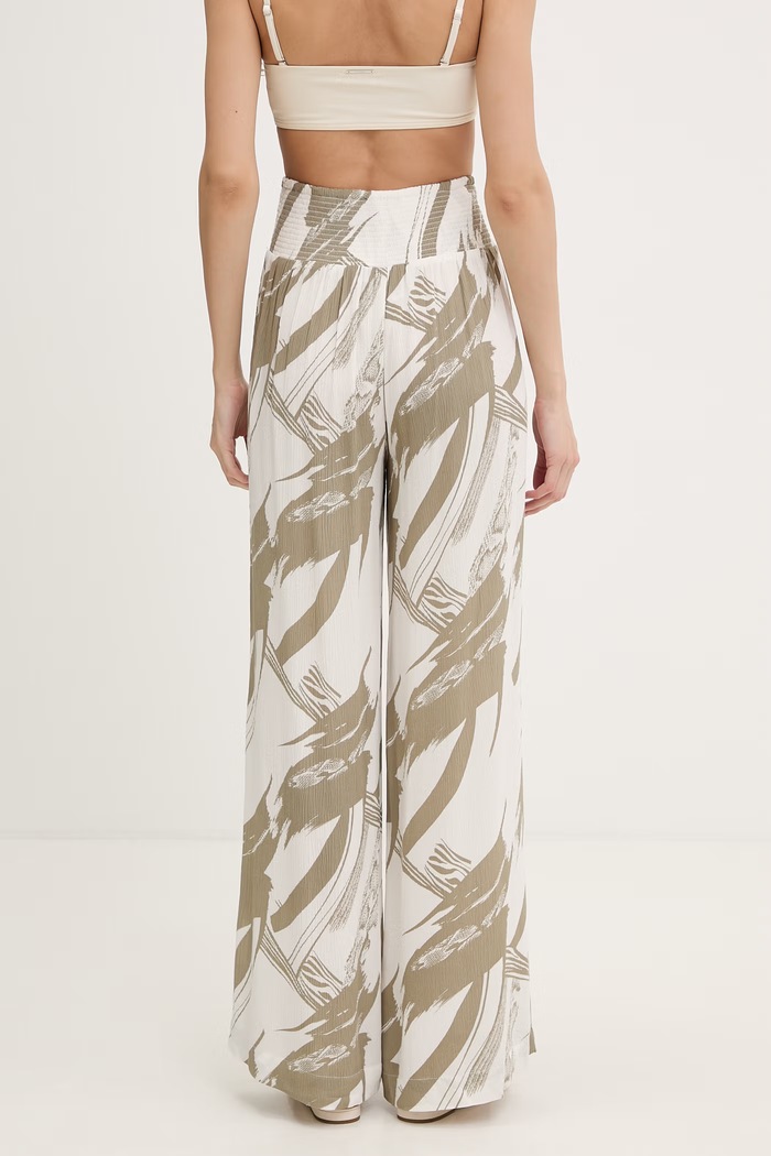 Oblečenie DKNY Nohavice wide leg dámske DIE6C949 zelená